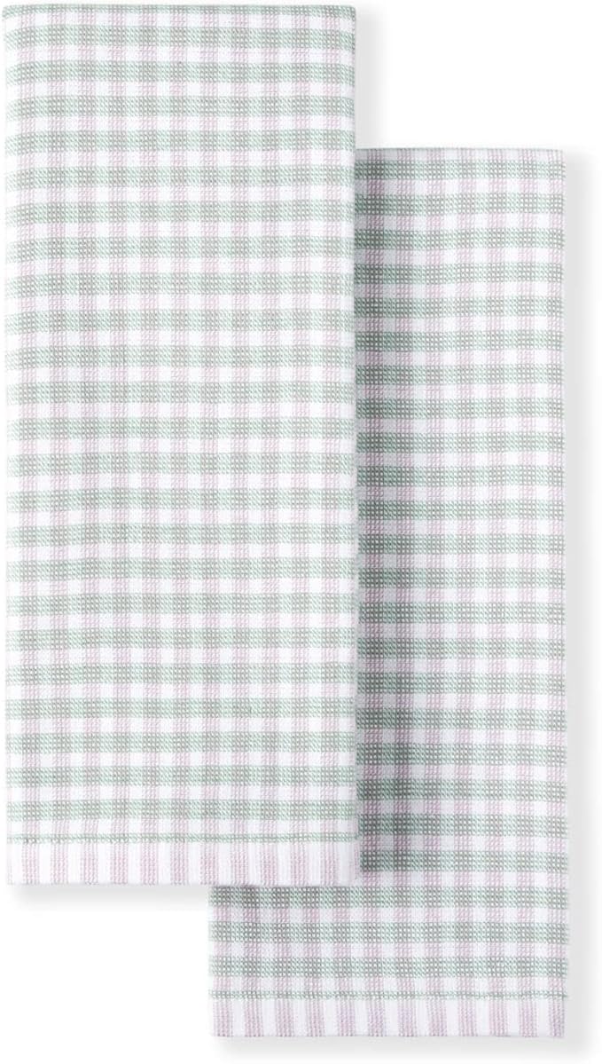 Martha Stewart Kitchen Towels Set of 2 Check 16x28 Dish Towels