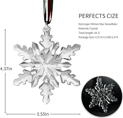 2025 Annual Edition Ornament,Christmas Ornaments,Christmas Tree Ornaments Crystal Sun Catcher Home Hanging Decor(2025-Clear)
