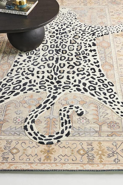 Hand Tufted Modern & Unique Animal Rugs 100% Wool, Soft and Durable Rugs for Your Living Room, Bedroom,Hall Or Any Room (Multi Colour A1, 5 X 8 Feet)