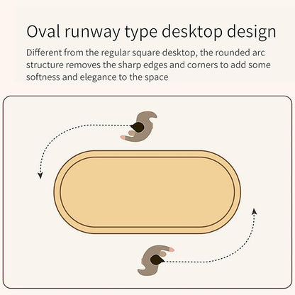 71" Modern Oval Dining Table for 6, Glossy White Sintered Stone Dining Tabletop with Dual-Pedestal, Easy Assembly Dining Room Table for Home Kitchen (Table Only)
