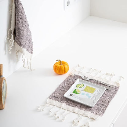 SMYRNA TURKISH COTTON Vintage Series Kitchen Dish Towels Pack of 6, Machine Washable Wash Cloths, Ultra Soft, Absorbent, Prewashed and Quick Dry Turkish Dish Towels, 12x12 Inch (Blush Pink)