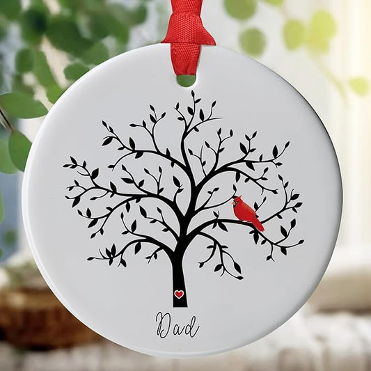 Memorial Cardinal Ornament Gift, Sympathy Gifts for Loss of Dad, in Loving Memory of Dad, Memorial Christmas Ornament Dad, Bereavement Gift, Loved One in Heaven
