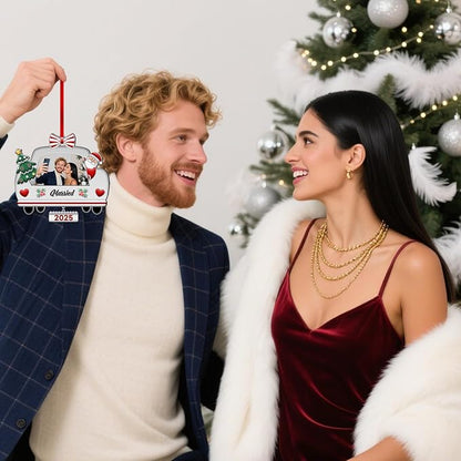 Wedding Gifts for Couples 2025 Wedding Car Picture Frame Christmas Ornament,Just MarriedGifts for Couples,Bridal Shower Gift for Bride- Comes in a Gift Box