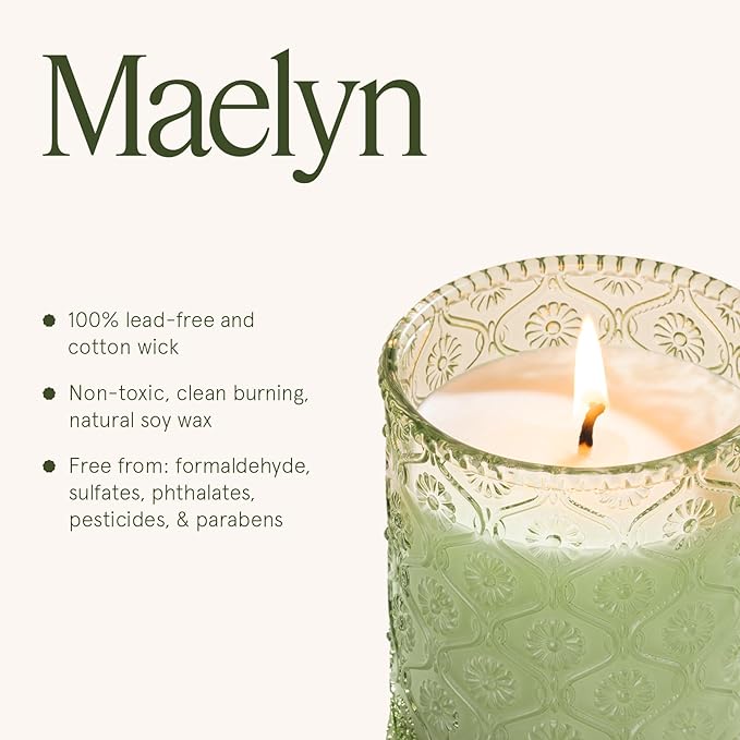 LA JOLIE MUSE Pistachio Macaron Scented Candle –Pistachio, Milk & Vanilla | 6 oz Fall Candle | Natural Soy Wax | 40 Hours Clean Burn | Gift for Dessert Lovers | Seasonal Home Décor