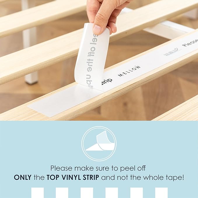 Mellow Naturalista Classic 12 Inch Solid Wood Platform Bed with Wooden Slats, Twin, White