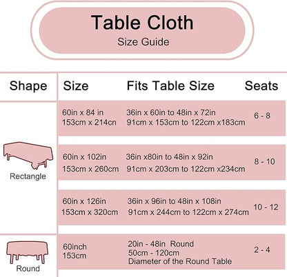 Burgundy 6 Pack Round 60 Inch Tablecloth, Premium Polyester Table Cloth Washable Table Cover Stain and Wrinkle Resistant Decorative Table Cover for Party Wedding