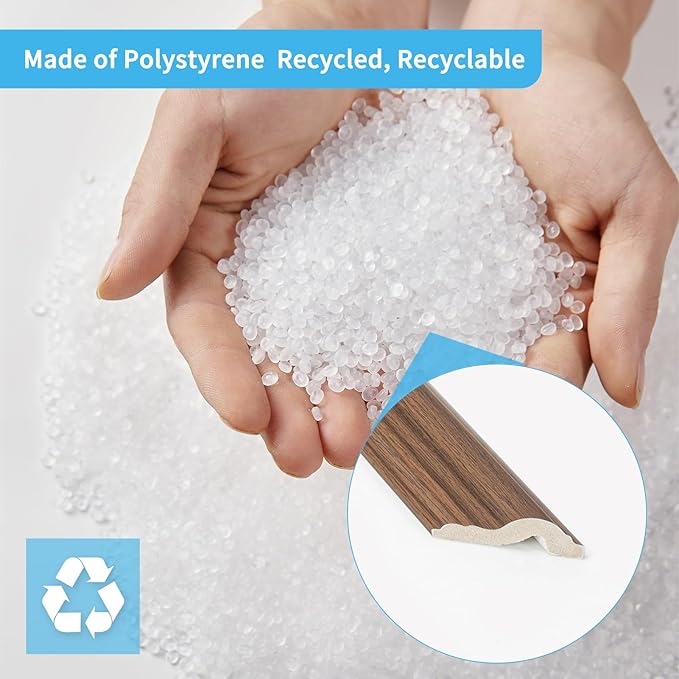 Art3d Pre-Cut Wall Molding Set of 6 pcs, Ready-to-Assemble Wainscoting Panels for Interior Wall Décor Living Room Bedroom Accent Wall - Installed with Glue, 3 Top 3 Bottom, Walnut