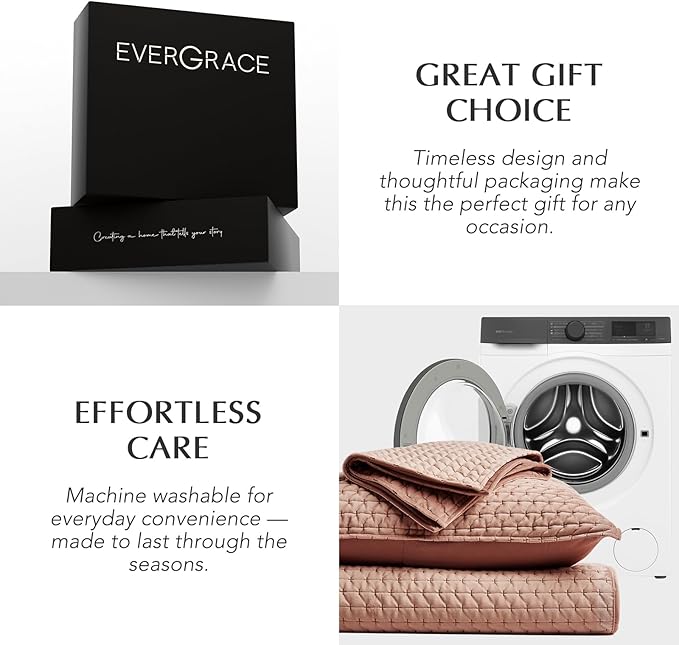 EVERGRACE Luxury Velvet Quilt Set Queen Size 3 Piece, Soft Cross-Stitch Velvet Comforter Set with Pillow Shams, Lightweight Coverlet Bedspread Bedding Set for All Seasons, Terracotta Clay