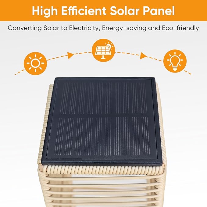 Outdoor Solar Floor Lamp, Upgraded Patio Lights, Brighter Outdoor Lamps for Patio, Auto On/Off Patio Lamps Outdoor for Yard Garden Patio Lawn Decor