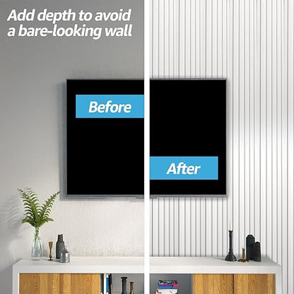 Art3d WPC Slat Wall Panels, 8-Pack 108 x 6 Inch 3D Wall Accents for Interior Wall Decor, Living Room, Bedroom, White