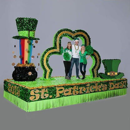 TCDesignerProducts Gold Metallic Twist Garland - 4" x 25' roll, Parade Float Decorations for Trailer Or Golf Cart, Metallic Tinsel Garland, Christmas Garland Décor for Home and Party