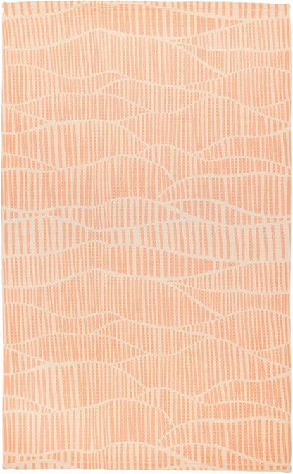 Modern Style Premium Kitchen Tea Towel Super Absorbent Fast Drying Microfiber Sunkissed Coral