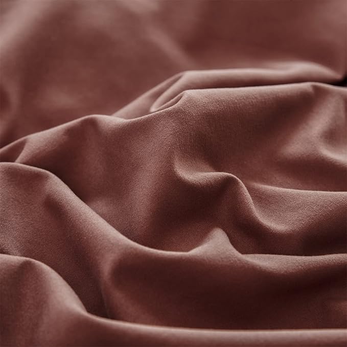CLOTHKNOW Brick Red Comforter Set Twin/Twin XL Rust Red Bedding Comforter Sets Boys Girls Red Bedding Sets Dark Rust Bed Comforter Sets