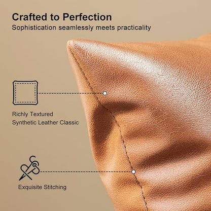 homary Brown Leather Accent Chair for Living Room Metal Frame, Padded Arms Side Pockets Granular Cotton Filling (Black & Brown)