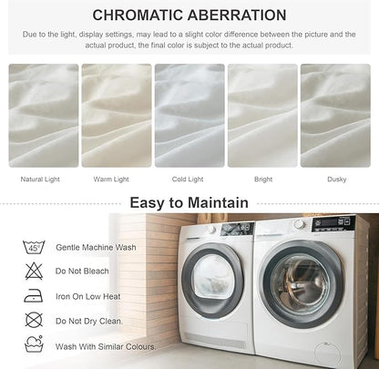 Simple&Opulence 100% Linen Duvet Cover Set, 3 PCS Natural French Flax White Duvet Cover California King Size, Breathable Soft Comfy Linen Bedding Comforter Cover with 2 Pillowcases(White, 104"x98")