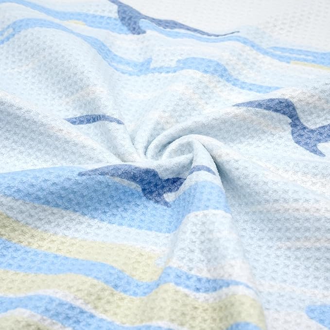 Eunzel Kitchen Tea Towel Quick Dry Microfiber Dish Towels 18x30 Sea