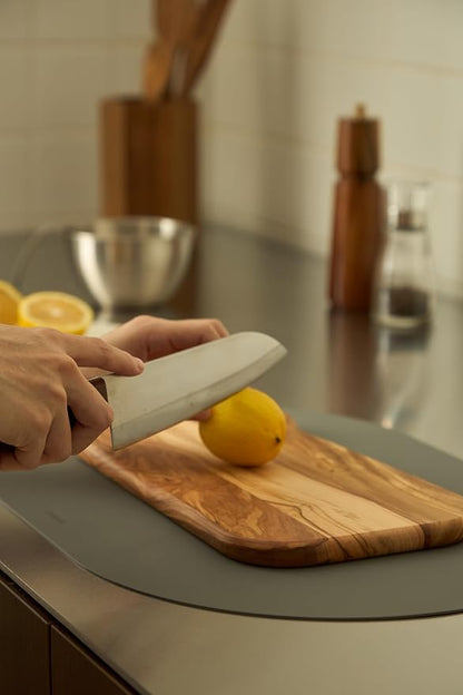 Beige Oval Silicone Placemats Set of 4 – Heat Resistant, Waterproof, Easy to Clean Non-Slip Modern Dining Table Mats – Premium Leather Textured Japandi Kitchen Decor