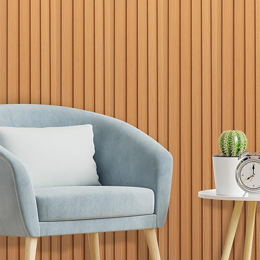 Art3d WPC Slat Wall Panels, 8-Pack 108 x 6 Inch 3D Wall Accents for Interior Wall Decor, Living Room, Bedroom, Boxwood