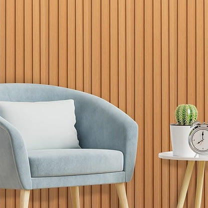 Art3d WPC Slat Wall Panels, 8-Pack 108 x 6 Inch 3D Wall Accents for Interior Wall Decor, Living Room, Bedroom, Boxwood