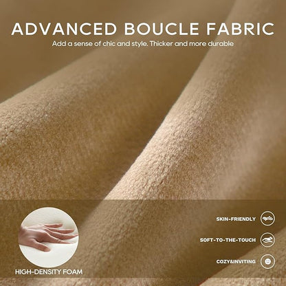 COLAMY Modern Velvet Accent Chair, Upholstered Barrel Chair, Comfy Side Arm Chair with 3 Legs for Living Room, Bedroom, Reading, Khaki