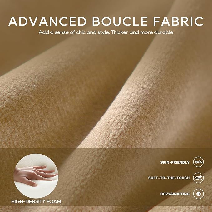 COLAMY Modern Velvet Accent Chairs Set of 2, Upholstered Barrel Chairs, Comfy Side Arm Chairs with 3 Legs for Living Room, Bedroom, Reading, Khaki