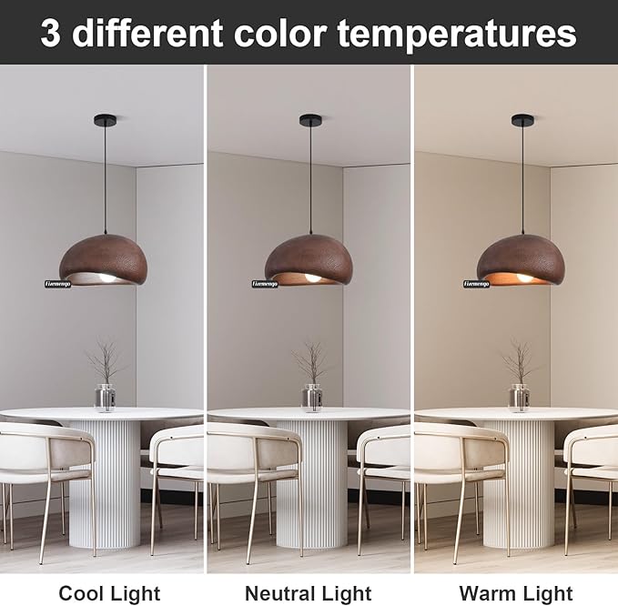 15.7in Wabi Sabi Pendant Lights Kitchen Island Lighting Fixture Ceiling Mount Brown Modern Japanese Lamp Japandi Chandelier for Dining Living Room Hallway Bedroom Restaurant Hanging Lamp
