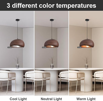 15.7in Wabi Sabi Pendant Lights Kitchen Island Lighting Fixture Ceiling Mount Brown Modern Japanese Lamp Japandi Chandelier for Dining Living Room Hallway Bedroom Restaurant Hanging Lamp