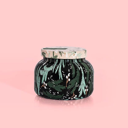 Capri Blue Pattern Play Signature Holiday Candle - Luxury Holiday Scented Candle for Home- Long Lasting Soy Wax Blend - Comes in Decorative Glass Jar (Crystal Pine, 19 oz)