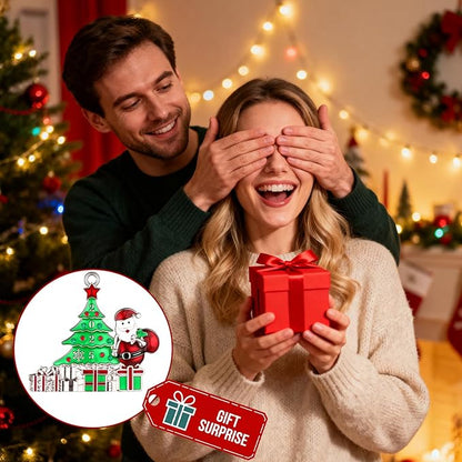 Christmas Ornament 2025 for Christmas Tree Hanging Decorations, Christmas Tree and Santa Claus Decorative Pendants, Dated 2025 Metal Xmas Ornament for Holiday Decorative Keepsake Gift