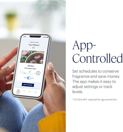 Aera Home Fragrance Electric Diffuser: Smart Home App Aroma Control, Essential Oil & Aromatherapy, Hypoallergenic Scent Technology, Safe for Family & Pets, White (Scent Capsules Sold Separately)