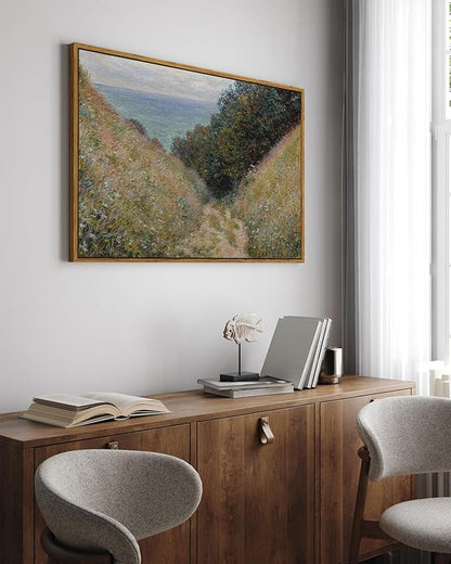 ARPEOTCY Framed Canvas Wall Art Prints, 24×36 Inch, Vintage Monet Prints for Wall Decor, Large Hanging Art for Bedroom, Living Room, Bathroom, Office