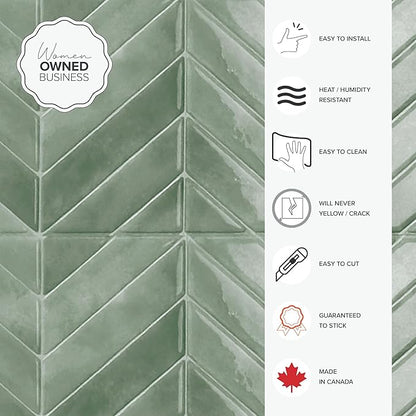 SMART TILES Peel and Stick Backsplash - 5 Sheets of 11.43" x 9" - 3D Adhesive Peel and Stick Tile Backsplash for Kitchen, Bathroom, Wall Tile