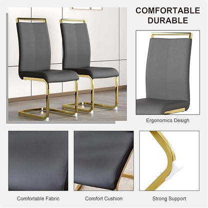 Glass Dining Table Set for 8, Modern Dining Table Set for 8, 71" Dining Tables and Chair Set for 8, Dining Room Table Set for 8