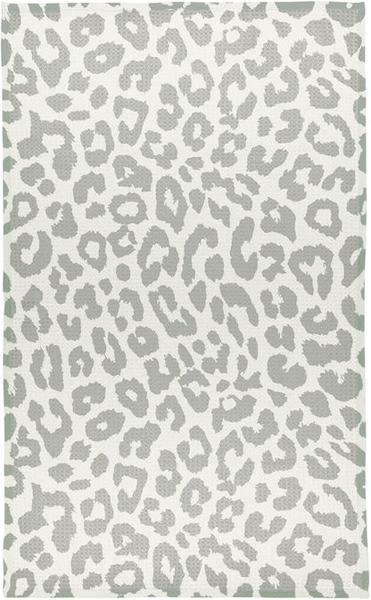 Modern Style Premium Kitchen Tea Towel Super Absorbent Fast Drying Microfiber Snow Leopard