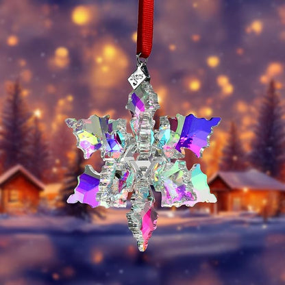 2025 Annual Edition 3D Crystal Snowflake Ornament Christmas Ornament Home Decor Gift (2025-Multicolour 3D)