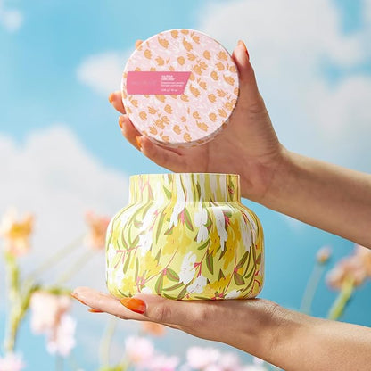 Capri Blue Scented Candles - Pattern Play Glass Jar Candles - Long Lasting Soy Wax Blend - Luxury Home Decor - Notes of Orchid, Jasmine, Gardenia & Floral Musk - Gifts for Women (Aloha Orchid, 19 oz)