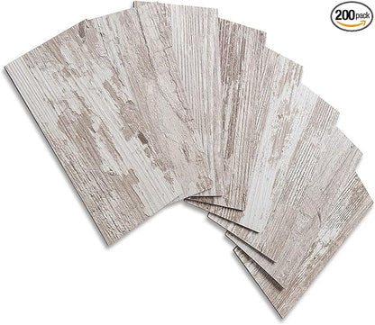 AULIGET 3" x 6" Subway Tile Peel and Stick Backsplash, Thick PVC Stick on Wall Tiles for Backsplash Kitchen, Bathroom, Laundry Room, Camper, Fireplace (200, Brown Birch)