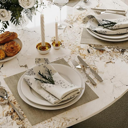 POVISON 47" Round Dining Table for 4, Modern Dining Table,Pandora Sintered Stone Dining Tabletop with Bronze Carbon Steel Pedestal for Dining Room (Dining Room Table Only)