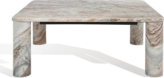 SAFAVIEH Couture Collection Nicoletta White/Brown Marble Coffee Table