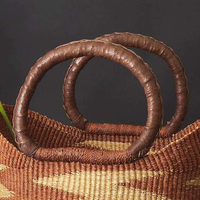 Kitchen & Dining Storage, Reusable Grocery Bag, Countertop Fruits Holder, Picnic Basket, Market Tote, Beach Basket, Harvesting, Foraging, Decorative Wicker Basket, Woven, Boho, Brown Natural