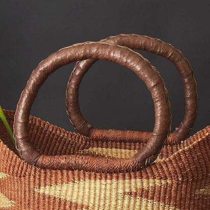Kitchen & Dining Storage, Reusable Grocery Bag, Countertop Fruits Holder, Picnic Basket, Market Tote, Beach Basket, Harvesting, Foraging, Decorative Wicker Basket, Woven, Boho, Brown Natural