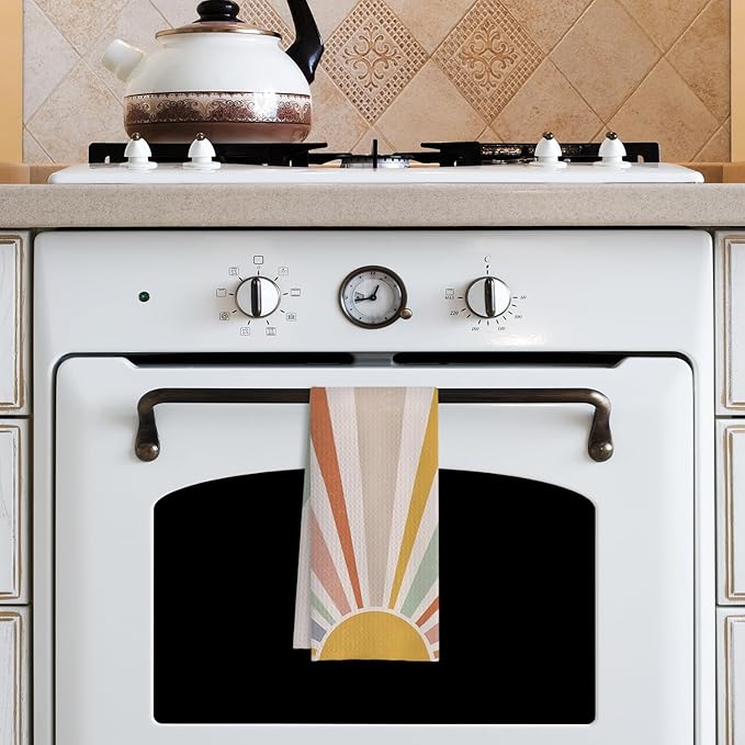 Boho Kitchen Dish Towels Set Decorative Absorbent Tea Towels Farmhouse Hand Towels Boho Style