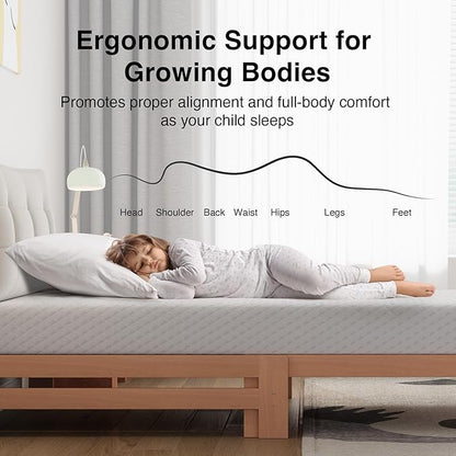 Novilla Twin Mattress, 6 Inch Twin Memory Foam Mattress for Pressure Relief & Comfort Sleep, Removable Washable Cover,CertiPUR-US Certified Mattresses in a Box，Medium Firm