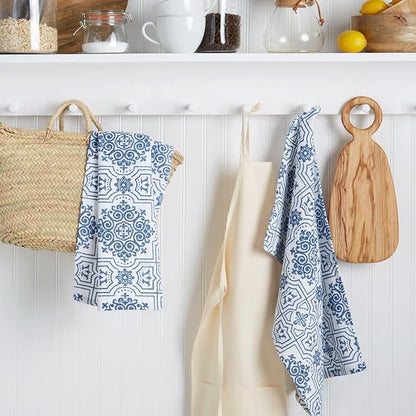 Martha Stewart Dual Purpose Kitchen Towels 2 Pack Strie Medallion 16x28