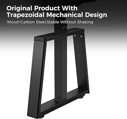 EUREKA ERGONOMIC Standing Gaming Desk, 63inch Executive Computer Desk Adjustable Height Desk Modern Trapezoidal Leg,Touch Screen,Black