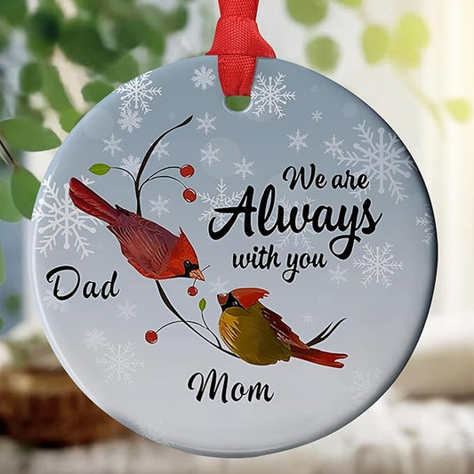 Cardinal Christmas Ornament - Memorial Ornament for Dad and Mom - Sympathy Gift - Thinking of You Remembrance Gift