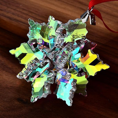 2025 Annual Edition 3D Crystal Snowflake Ornament Christmas Ornament Home Decor Gift (2025-Multicolour 3D)
