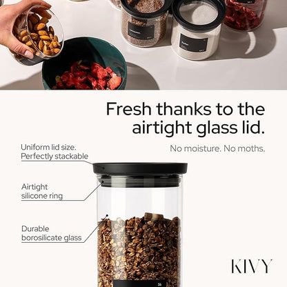 KIVY Glass Jars (12oz * 6)