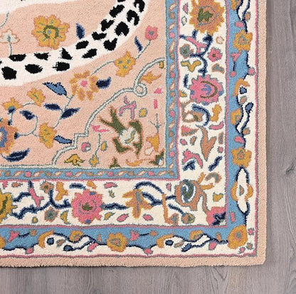 Hand Tufted Modern & Unique Animal Rugs 100% Wool, Soft and Durable Rugs for Your Living Room, Bedroom,Hall Or Any Room (Multi Colour P1, 10 X 14 Feet)