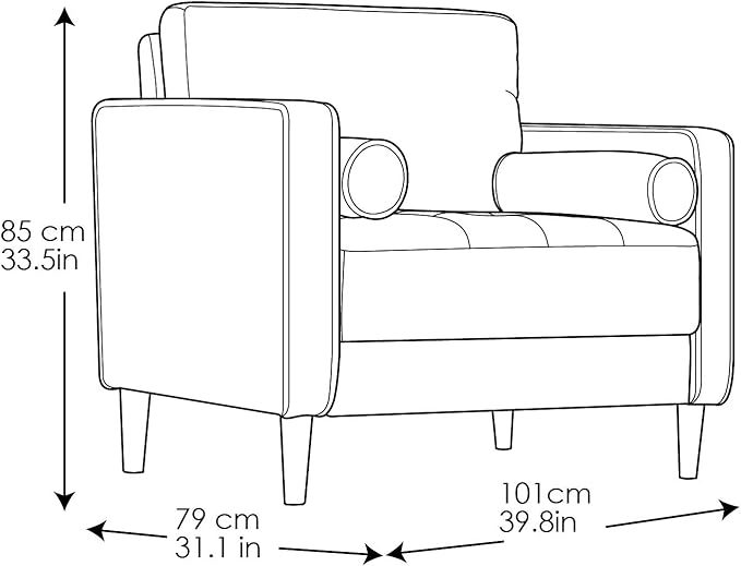Lifestyle Solutions Lexington Armchair, Navy Blue